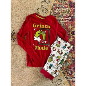 Dr. Seuss Grinch Christmas Pajama Set Kids Size 10